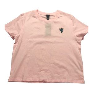 Wild Fable Pink Women's Short Sleeve Shrunken Boxy T-Shirt - Size S. NWT! 🏷️